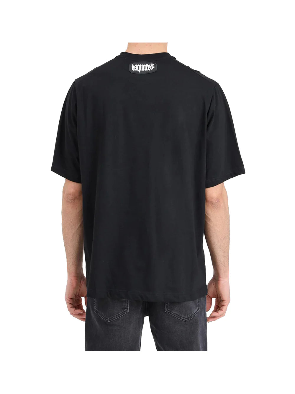 DSQUARED2 T-shirt oversize con patch logo retro