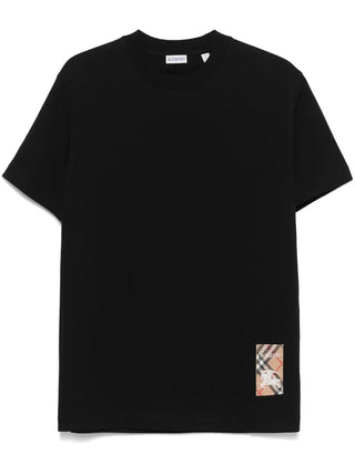 T-shirt BURBERRY in cotone con applicazione Check - Moda & Modi Luxury