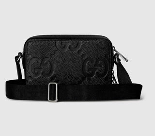 Super Mini Borsa GUCCI con Jumbo GG in pelle nera - Moda & Modi Luxury