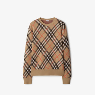 Pullover BURBERRY in misto lana Check - Moda & Modi Luxury