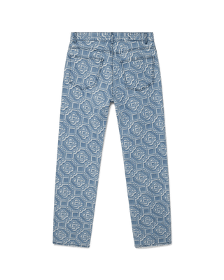 CASABLANCA PANTALONI IN DENIM con monogramma in denim sbiancato - Moda & Modi Luxury