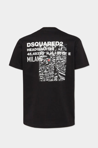 T-shirt DSQUARED2 Ceresio Map Cool Fit - Moda & Modi Luxury