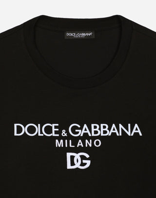 DOLCE&GABBANA T-shirt in cotone con ricamo DG - Moda & Modi Luxury