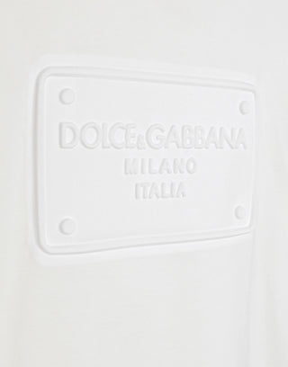 DOLCE&GABBANA T-shirt in cotone con logo embossing - Moda & Modi Luxury