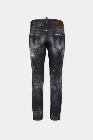 Jeans DSQUARED2 Black Rocky Mountains Wash Skater - Moda & Modi Luxury