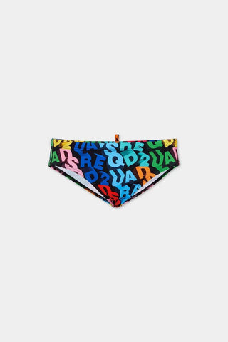 Slip DSQUARED2 Allover Logo Swim Brief - Moda & Modi Luxury