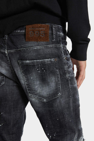 Jeans DSQUARED2 Black Rocky Mountains Wash Skater - Moda & Modi Luxury