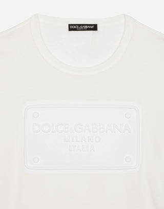 DOLCE&GABBANA T-shirt in cotone con logo embossing - Moda & Modi Luxury