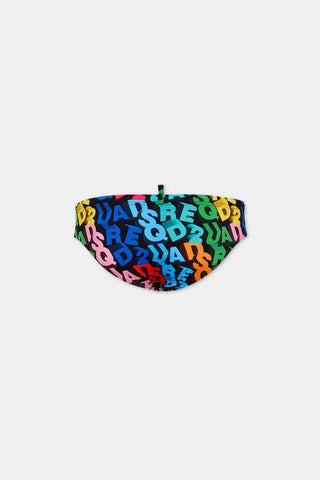 Slip DSQUARED2 Allover Logo Swim Brief - Moda & Modi Luxury