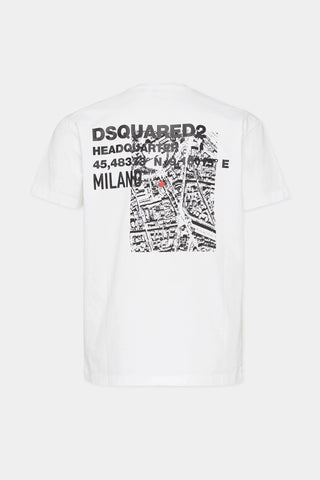 T-shirt DSQUARED2 Ceresio Map Cool Fit - Moda & Modi Luxury