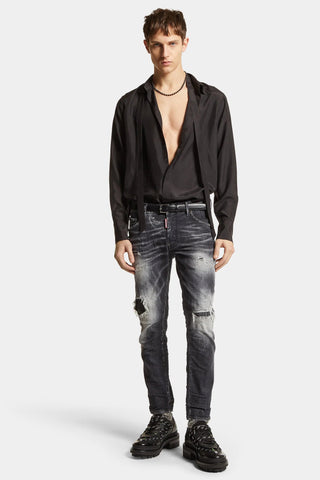 Jeans DSQUARED2 Black Jet Set Wash Skater - Moda & Modi Luxury